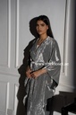 Metallic Effect Velvet Abaya