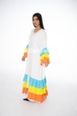 Layered Colorful Ruffles Dress  