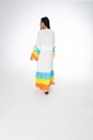 Layered Colorful Ruffles Dress  