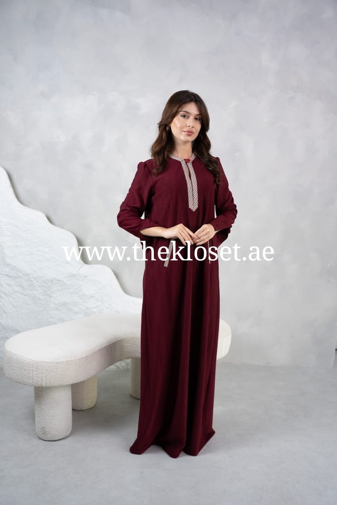 Fashionable Maroon Long Dress