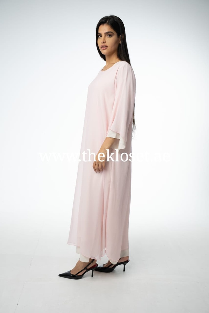 Chic Double-Layered Silk Chiffon Dress 