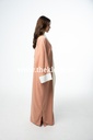 Peach embroidery Abaya