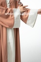 Peach embroidery Abaya
