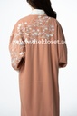 Peach embroidery Abaya