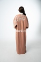 Peach embroidery Abaya