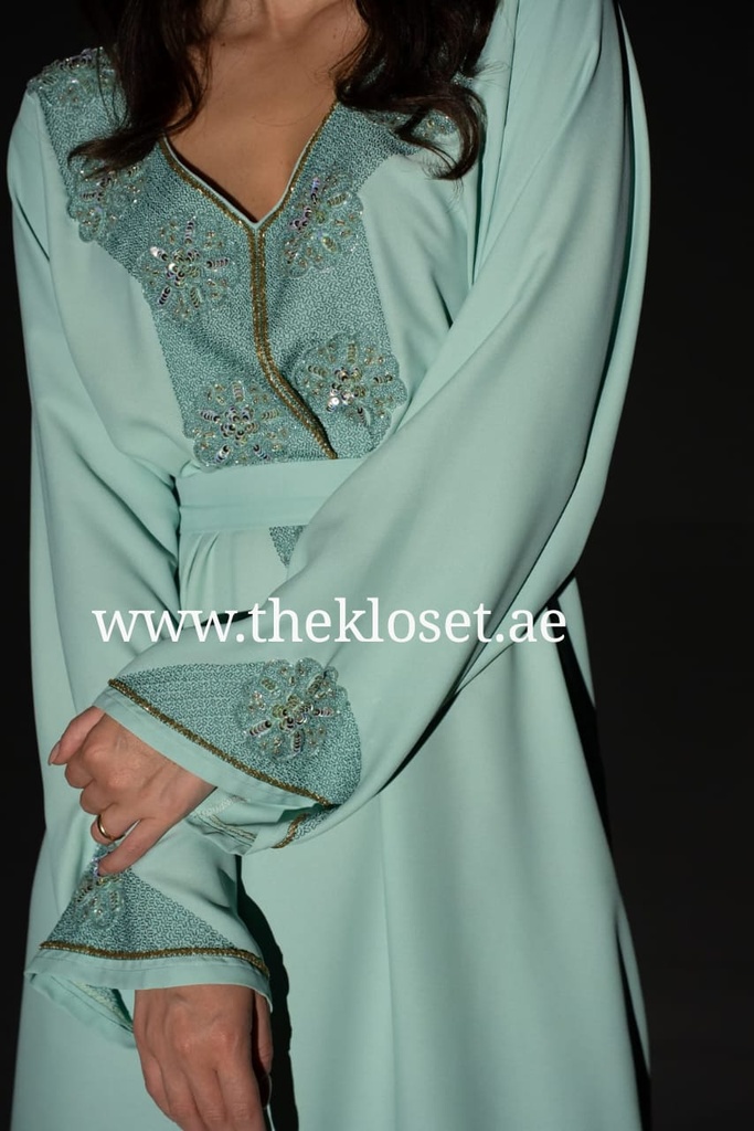 Blue Green Fashion Dress