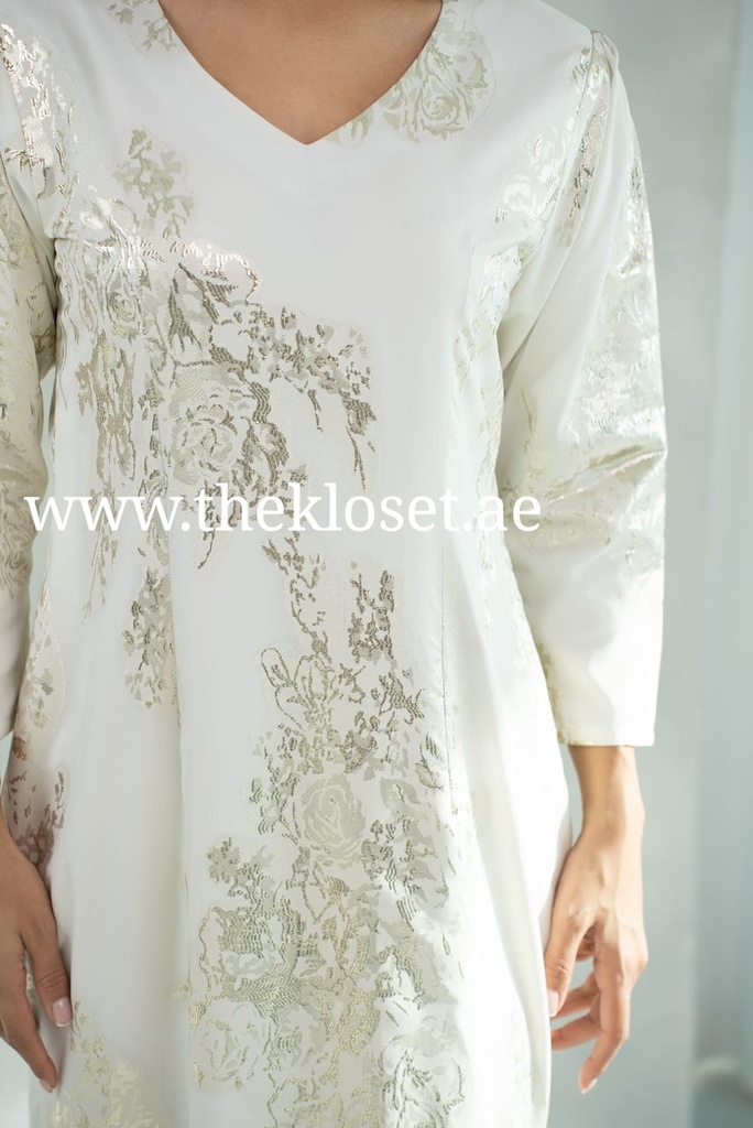 Chic White Wedding Dress With Silver Sequin Design