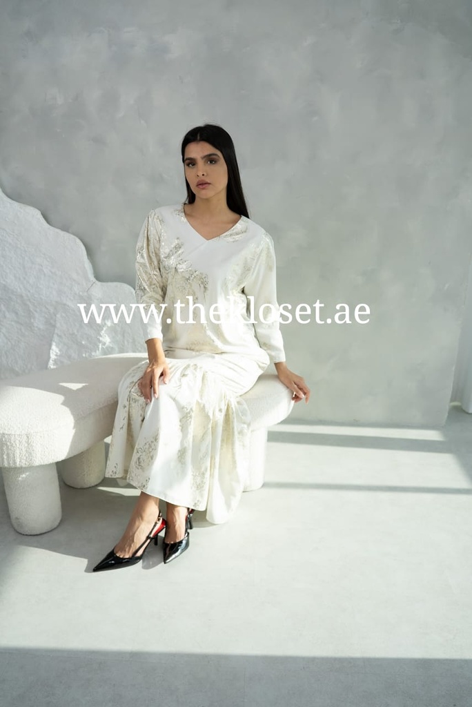 Chic White Wedding Dress With Silver Sequin Design