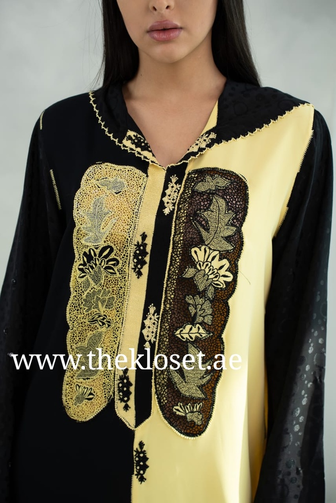Traditional jalabiya with intricate embellishments