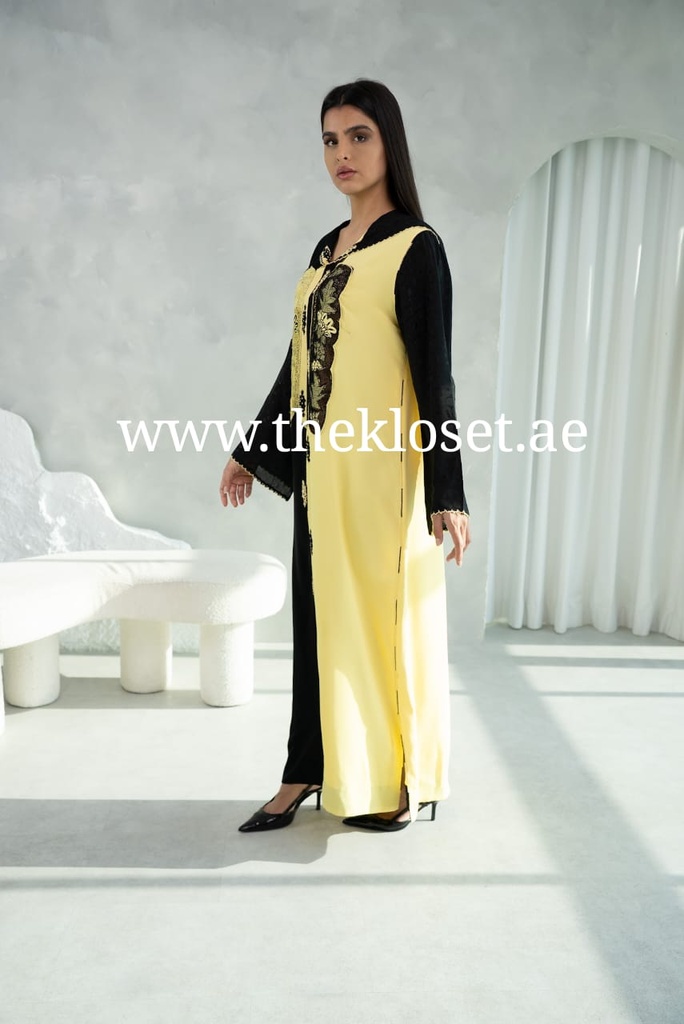 Traditional jalabiya with intricate embellishments