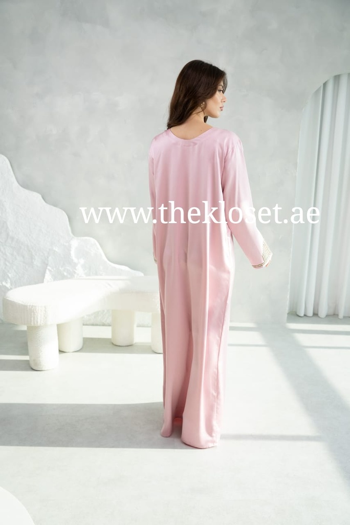  Elegant beaded Sequins pink Dress 