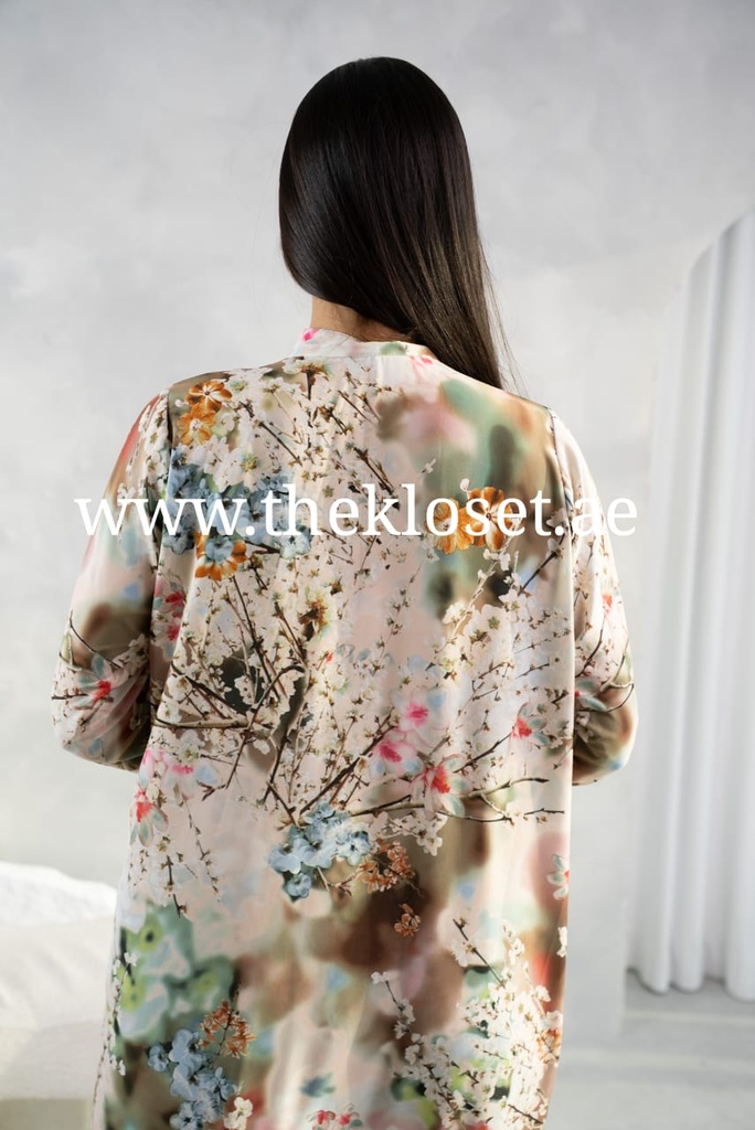  Silk Floral Printed Dress 
