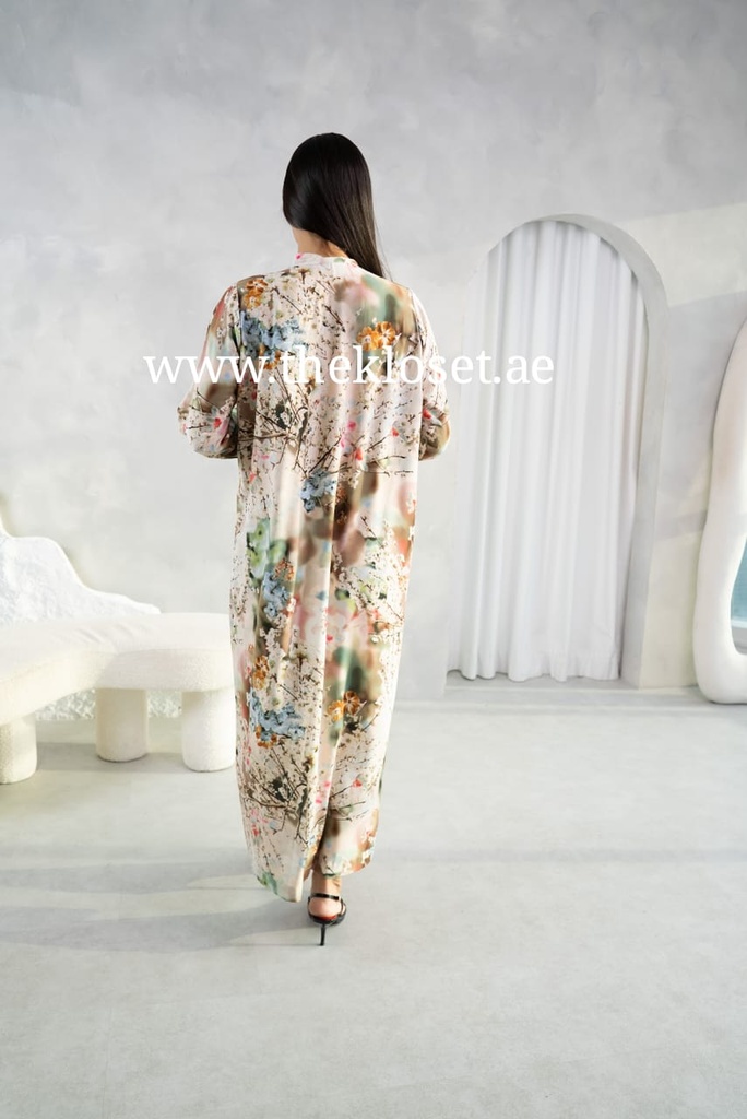  Silk Floral Printed Dress 