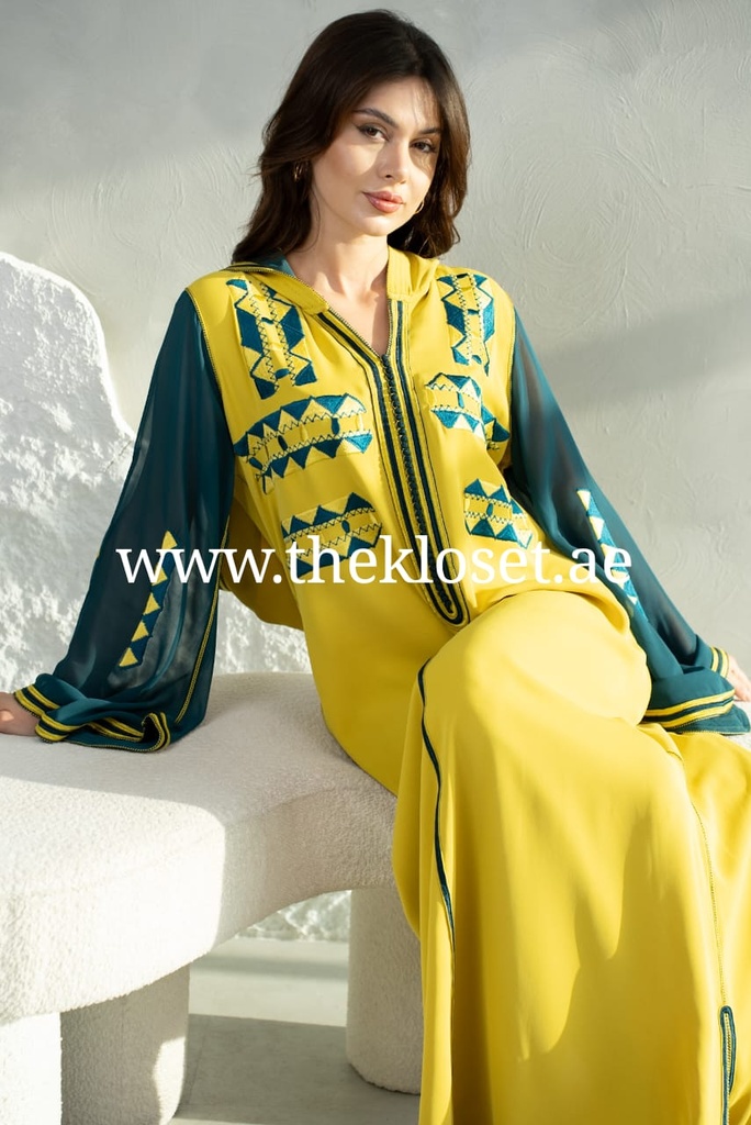Fashionable Yellow Jalabiya