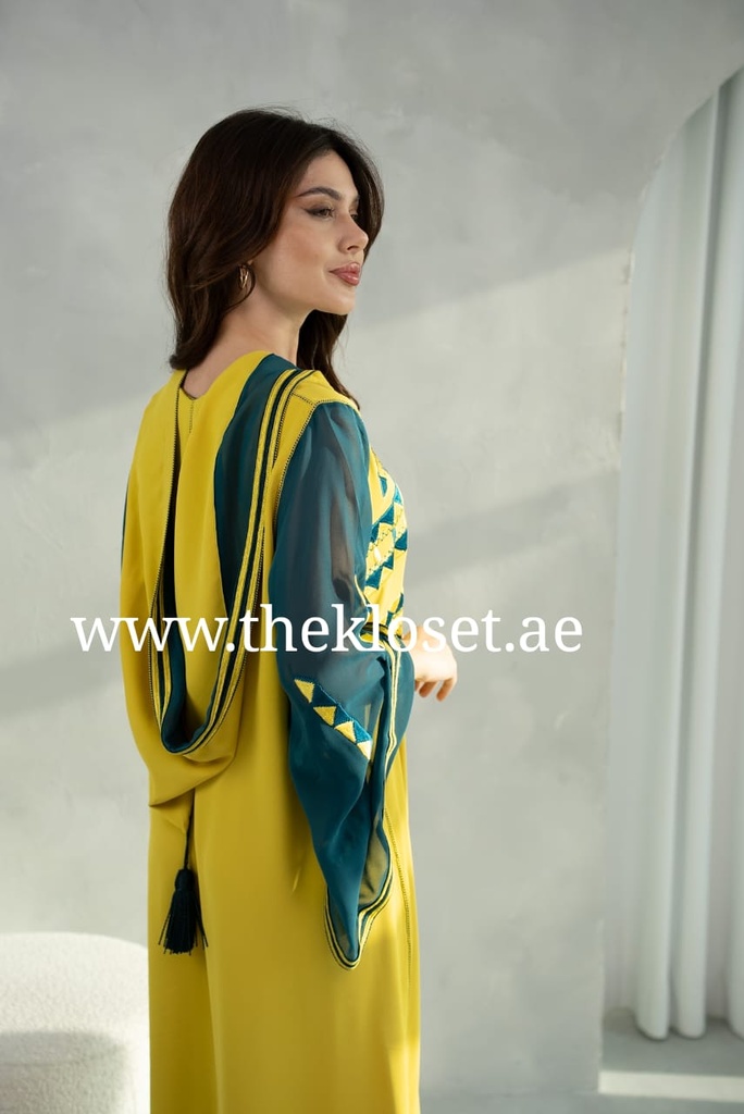 Fashionable Yellow Jalabiya