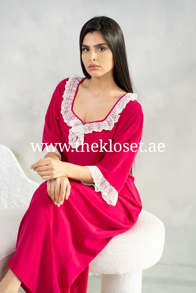 Fashionable Lace Jalabiya Dress  