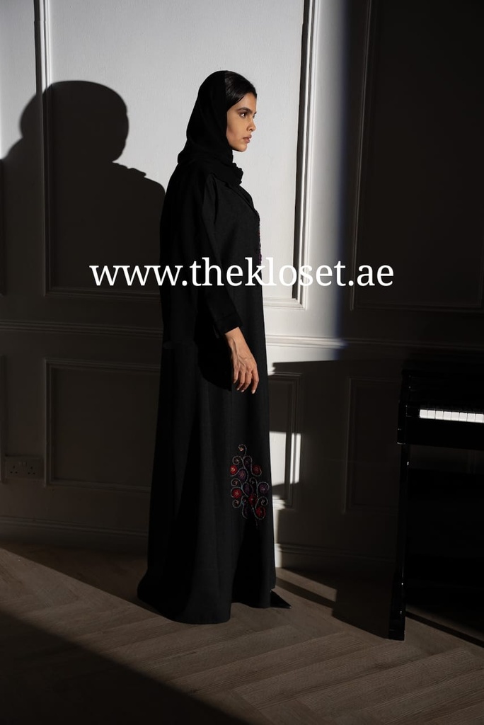 Floral beaded tassels Abaya
