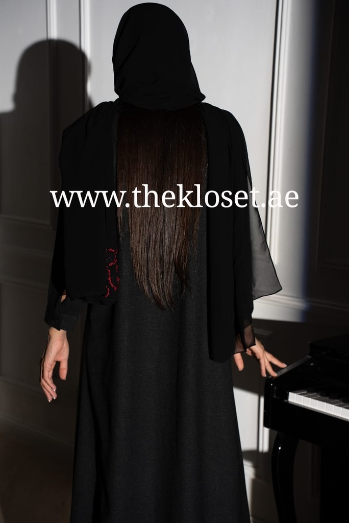 Floral beaded tassels Abaya