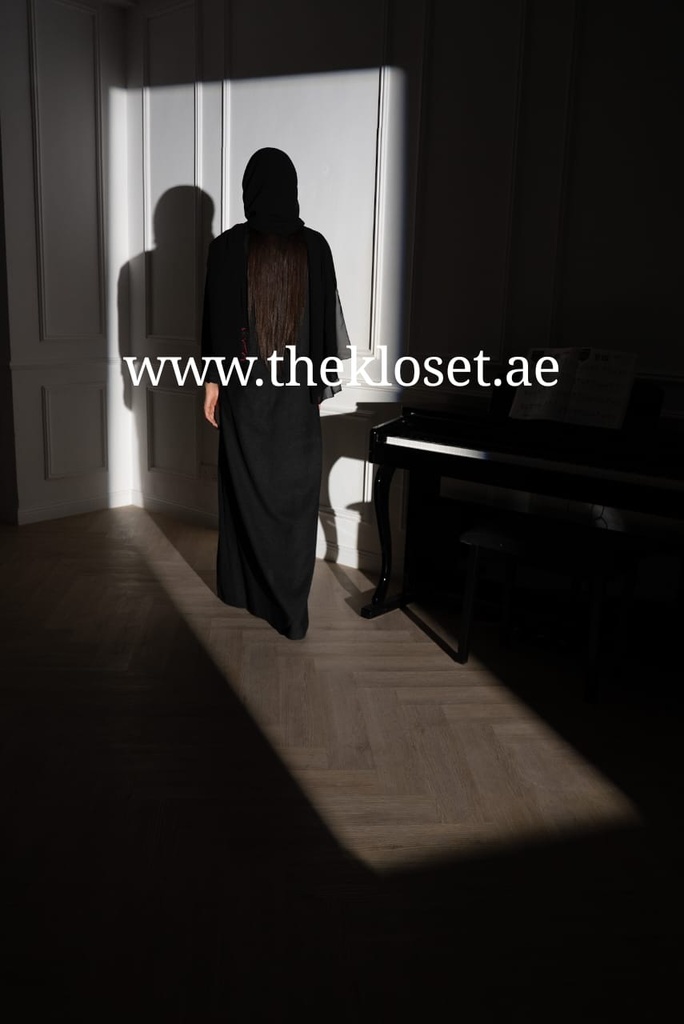 Floral beaded tassels Abaya