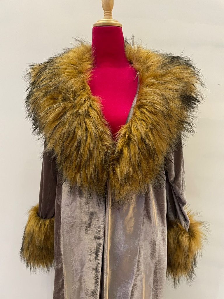 Fur Velvet Coat Abaya