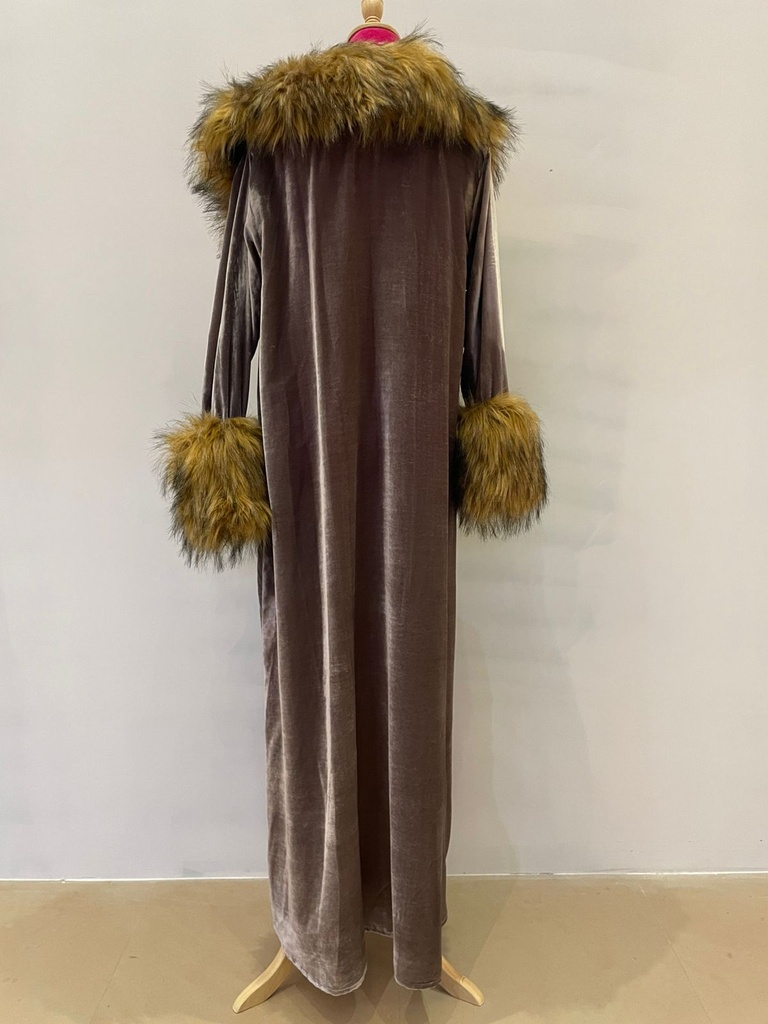 Fur Velvet Coat Abaya