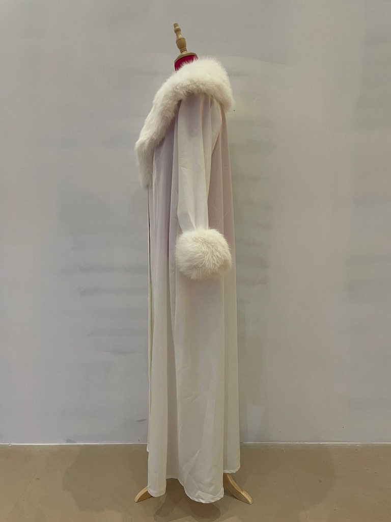 Elegant Fur Coat Abaya