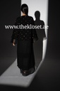 Sheer colorful beads black Abaya