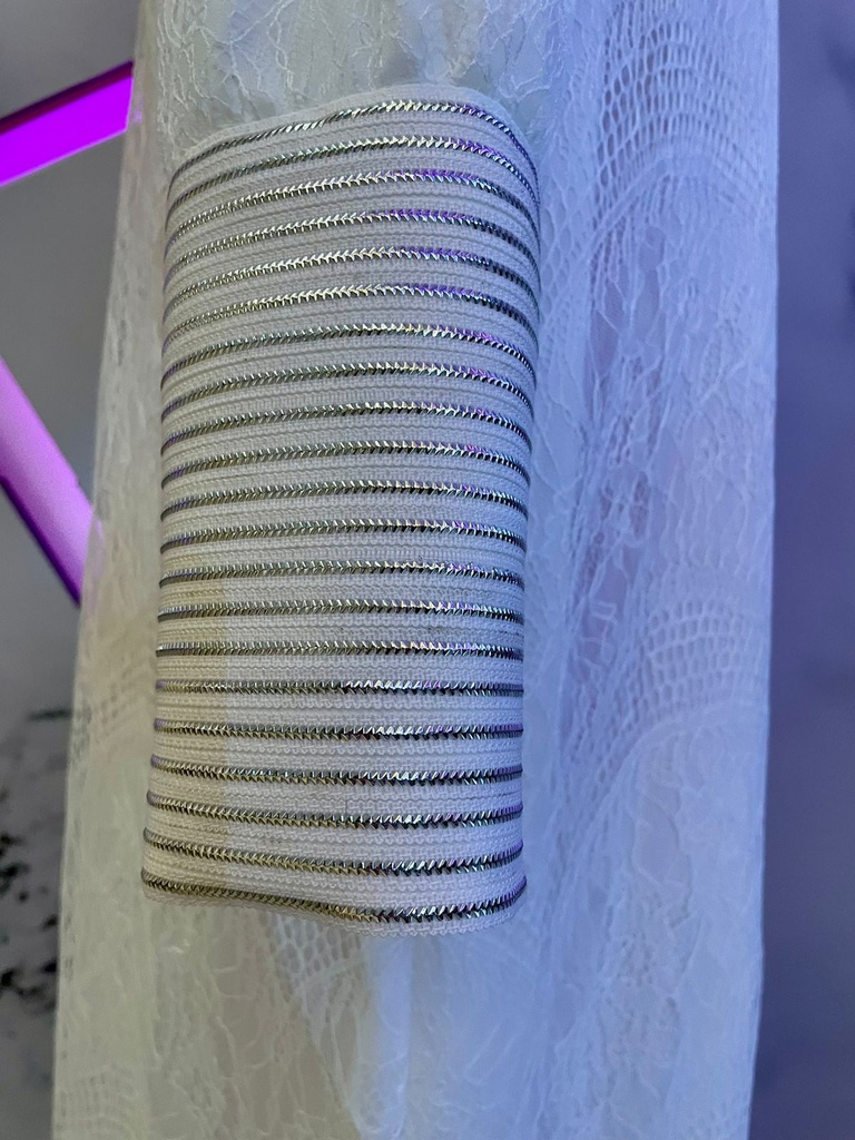 High Neck White Lace Maxi Dress