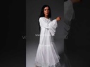White sheer mesh Abaya