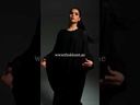 Refined Sheer Black Embroidered Abaya