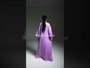 Purple Dress With Elegent Flower Design