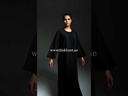 Plain black wool Abaya