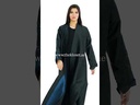 Open Abaya With Shimmering Beaded Blue Design
