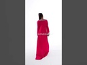 Elegant Fuchsia Pink Long Dress Adorned with Stunning Embroidery
