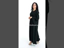 Creased Soft Plain black Abaya