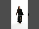 Beaded floral black Abaya