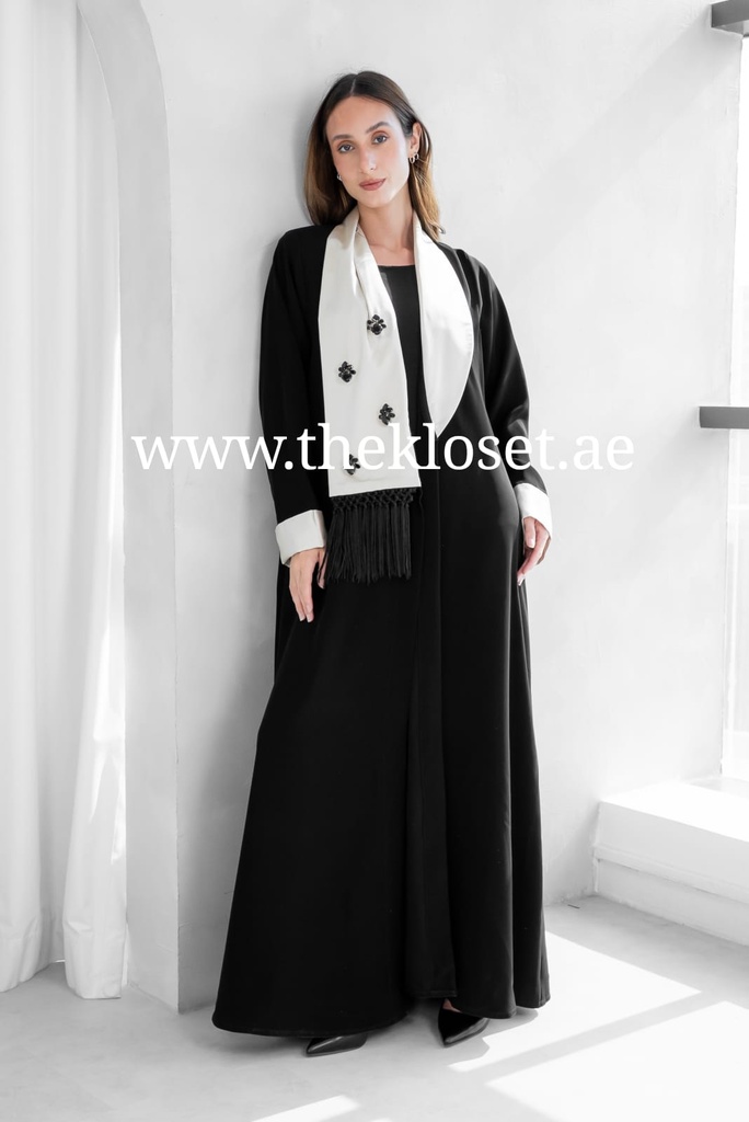 Modern tuxedo style Abaya 