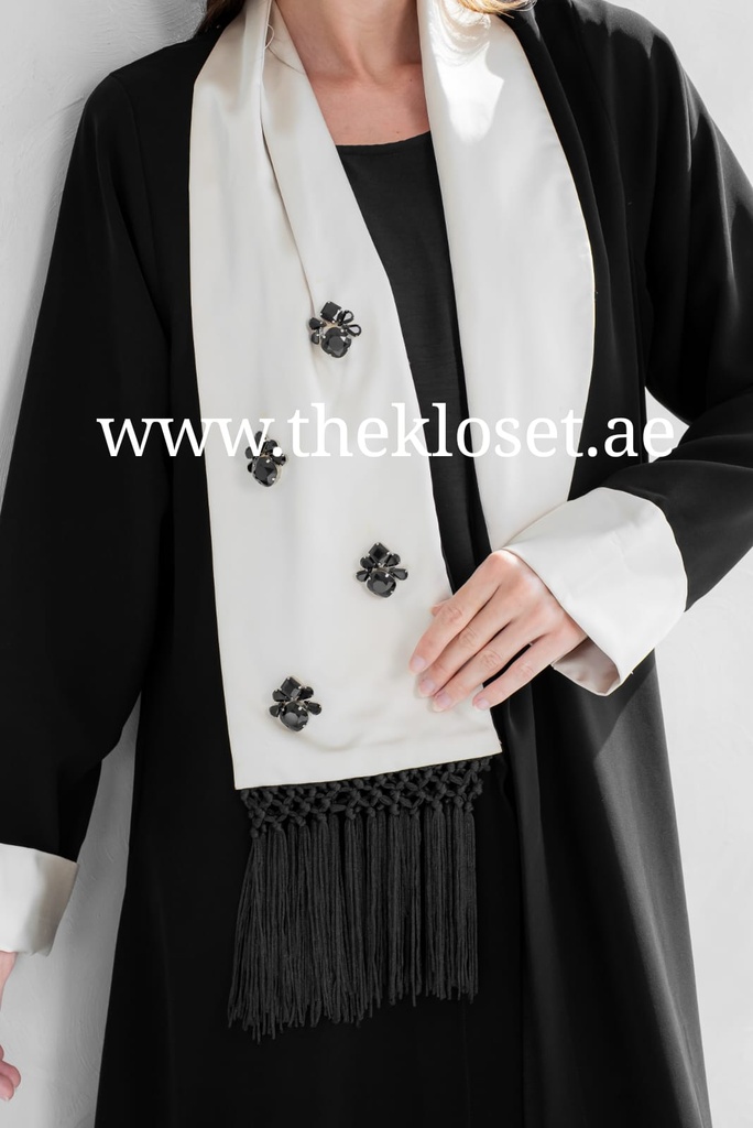 Modern tuxedo style Abaya 