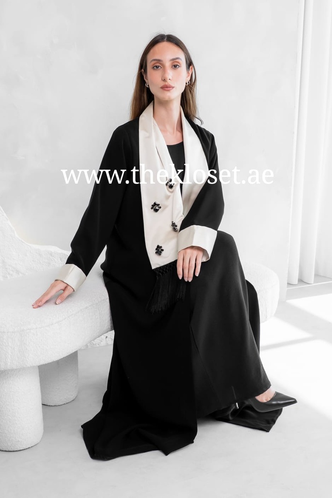 Modern tuxedo style Abaya 