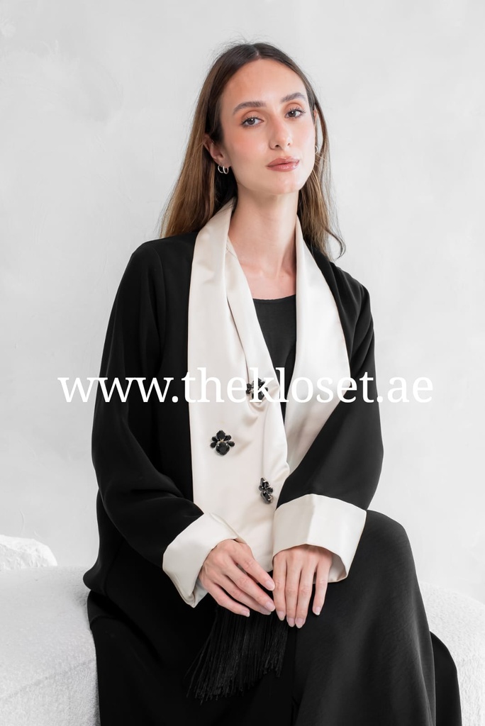 Modern tuxedo style Abaya 
