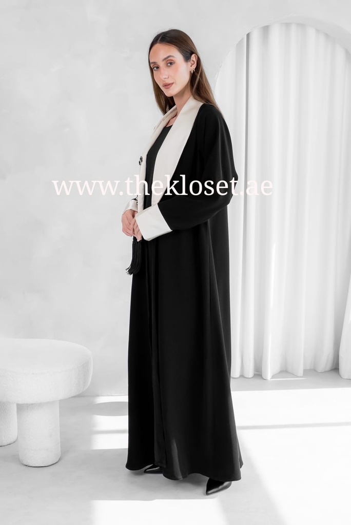 Modern tuxedo style Abaya 