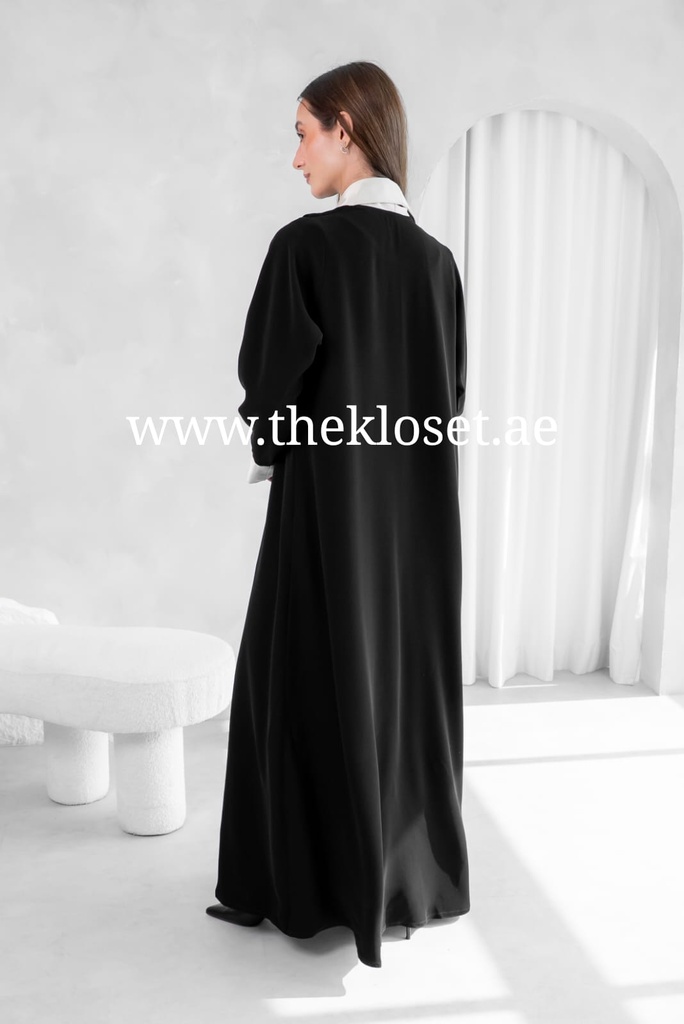 Modern tuxedo style Abaya 