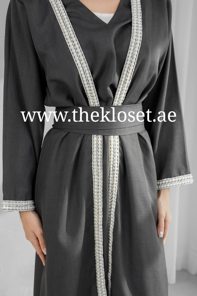 Dress embellished With bead embroidery design