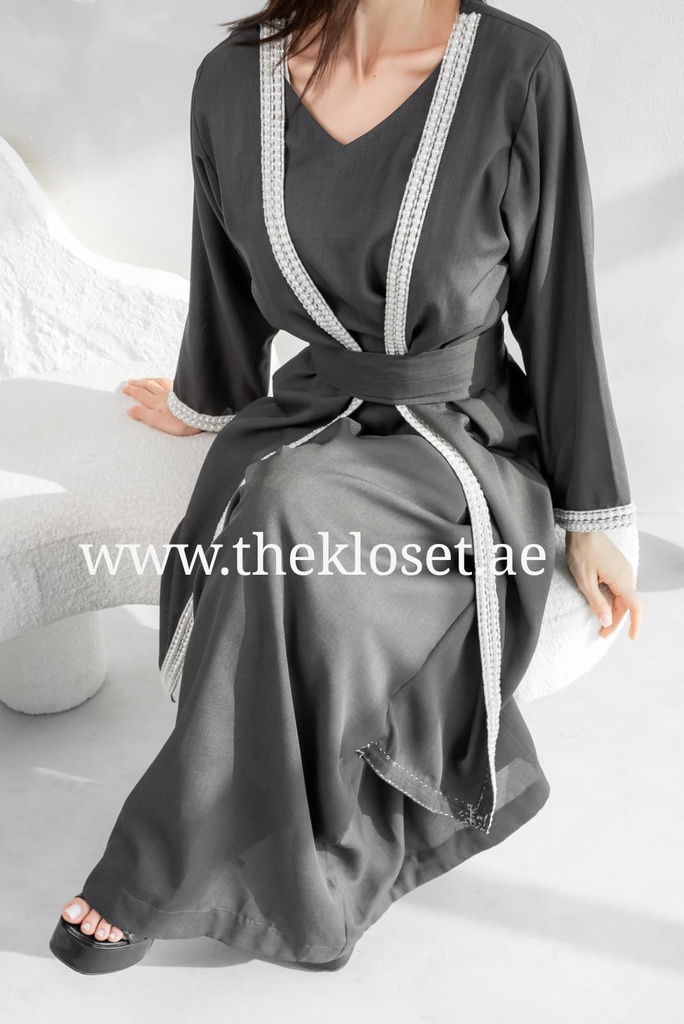 Dress embellished With bead embroidery design