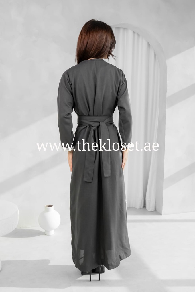 Dress embellished With bead embroidery design