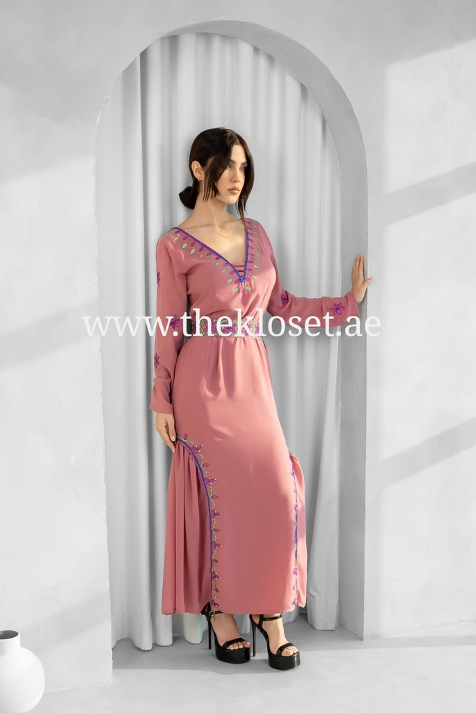 Fairy deep neckline hand beaded Dress