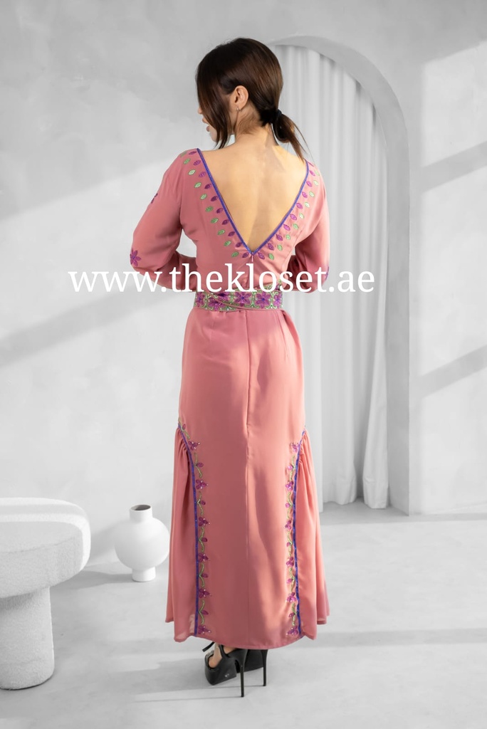 Fairy deep neckline hand beaded Dress