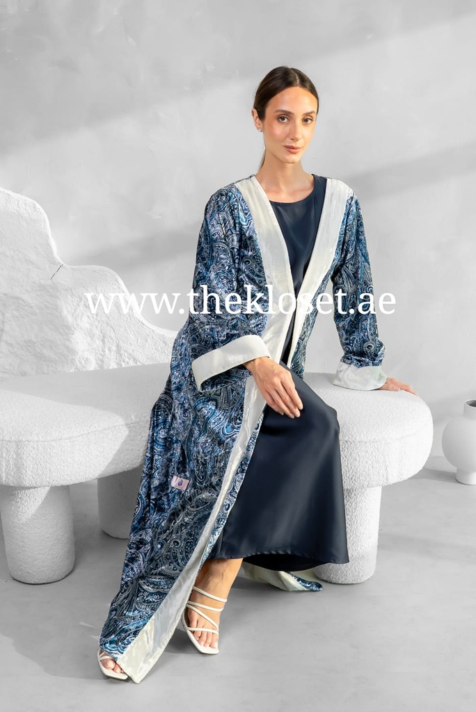 Two piece double sided velvet Abaya