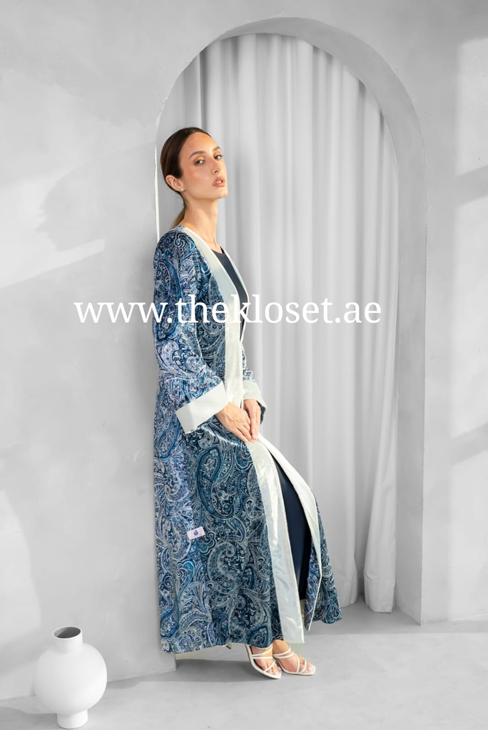 Two piece double sided velvet Abaya