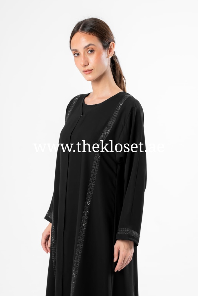 Black Abaya with Sequins